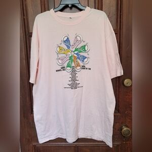 Vintage Converse Color Wheel Graphic Print Pink Tee Shirt- Sixe XXL/2X